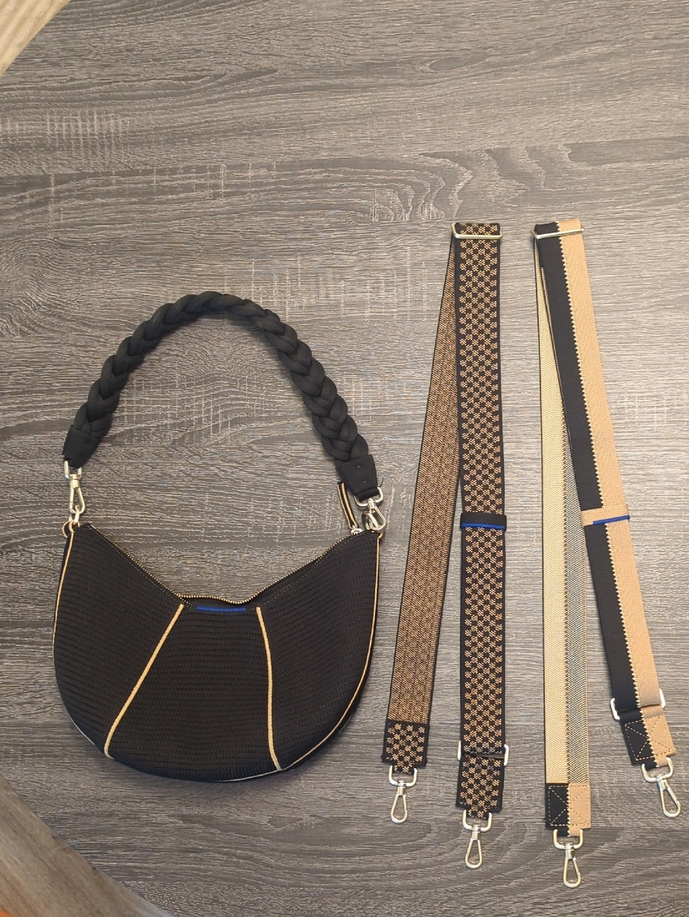 Rothys Crescent Shoulder Bag with 2 Crossbody Straps